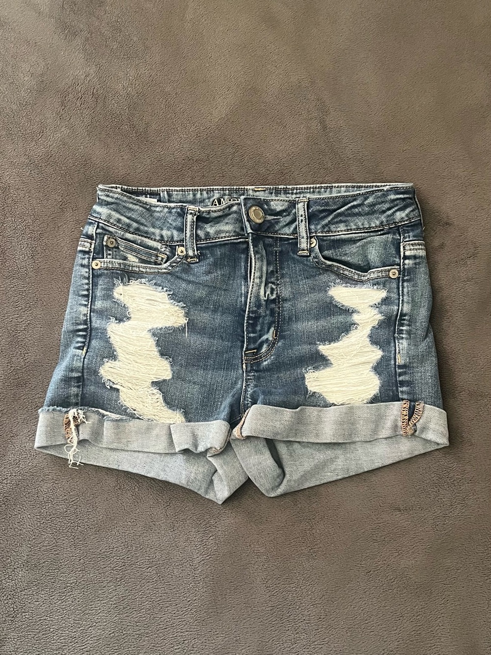 American Eagle distressed jean shorts